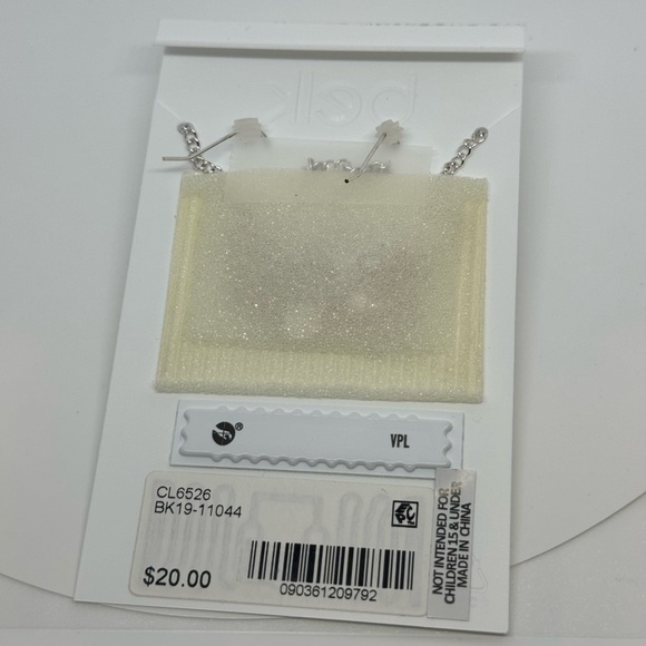 BELK Silver Tone on Black Design Pendant necklace and Fish Hook Earring Set - Picture 4 of 4